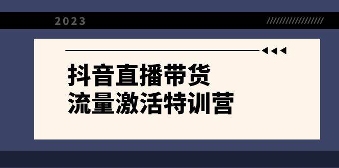 抖音直播带货-流量激活特训营，入行新手小白主播必学（21节课 资料）白米粥资源网-汇集全网副业资源白米粥资源网