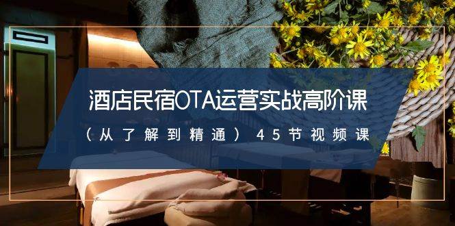 酒店民宿-OTA运营实战高阶课（从了解到精通）45节视频课白米粥资源网-汇集全网副业资源白米粥资源网