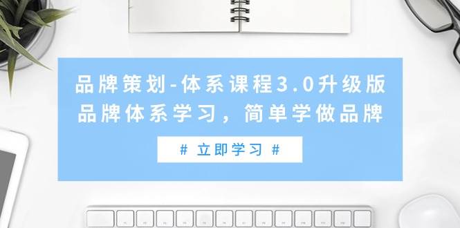 品牌策划-体系课程3.0升级版，品牌体系学习，简单学做品牌（高清无水印）白米粥资源网-汇集全网副业资源白米粥资源网